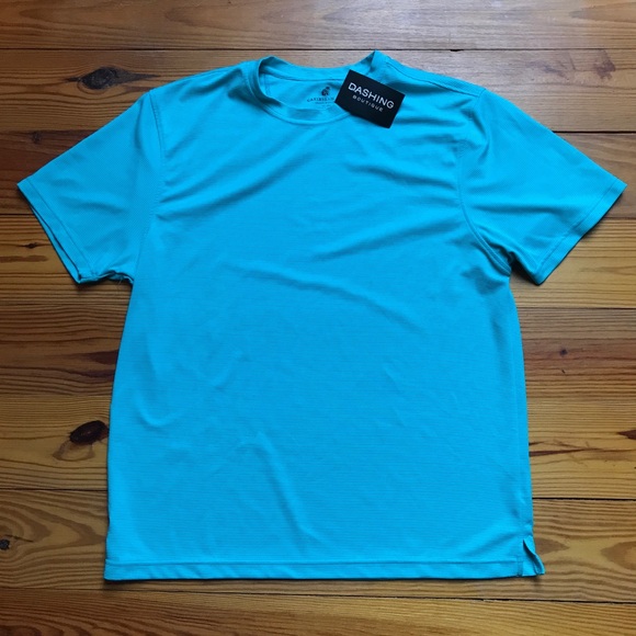 Caribbean Joe Teal Polyester Short Sleeved Top, EUC, L - Picture 5 of 11